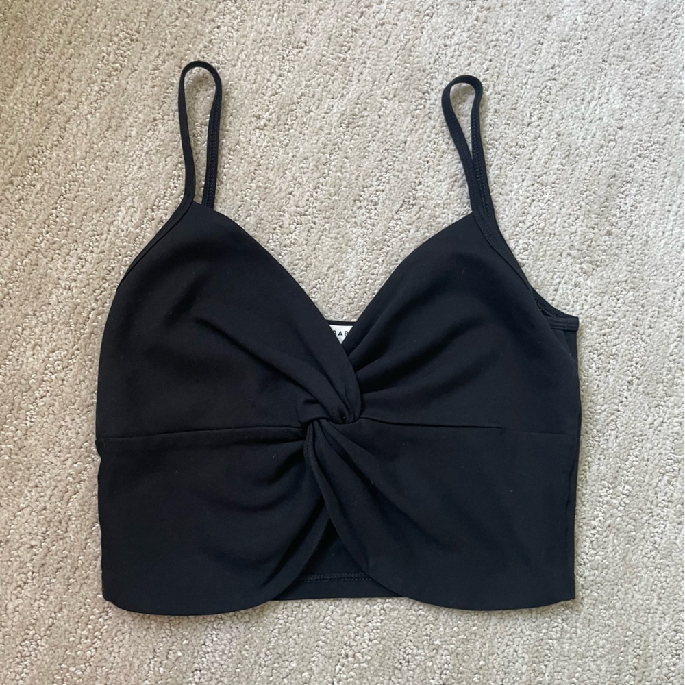 Babaton Black Twist Crop Top